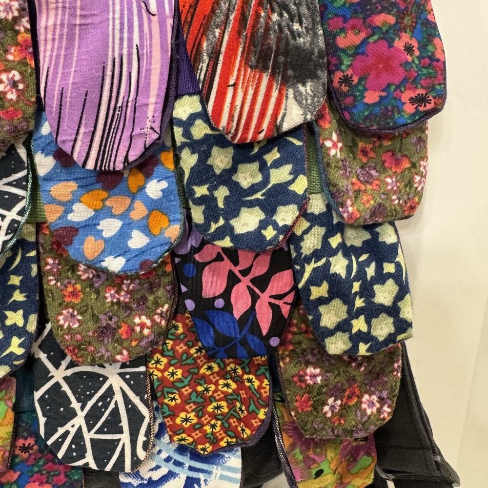 Owl Backpack/ Bag/ Purse-Child 14"x15" Drawstring The Collection Royal Patchwork - Picture 5 of 16